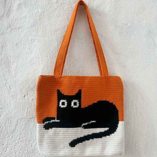 Cat Tote Bag crochet Pattern