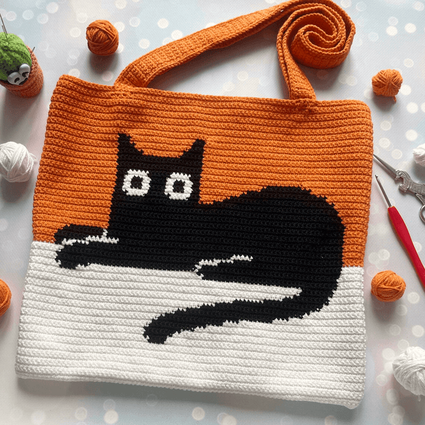 Cat Tote Bag crochet Pattern