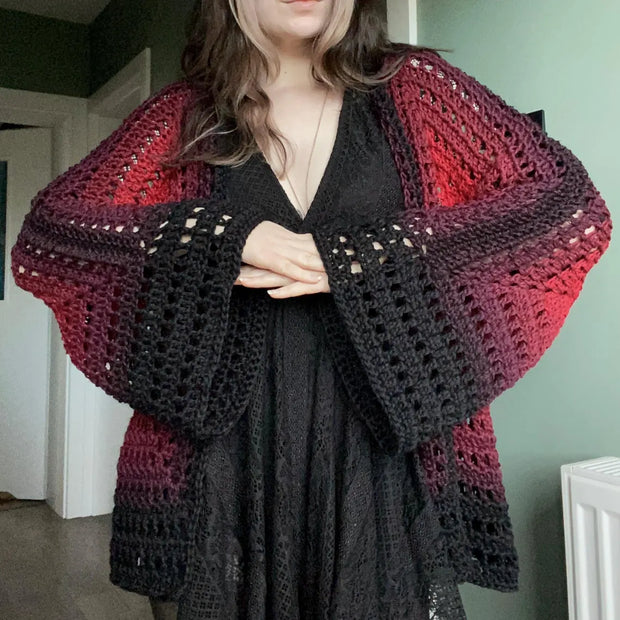 The Veilweave Cardigan crochet pattern