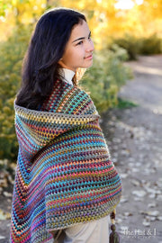 Hooded shawl Crochet pattern