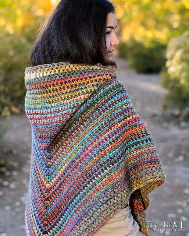 Hooded shawl Crochet pattern