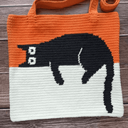 Sleepy Cat Tote Bag crochet Pattern