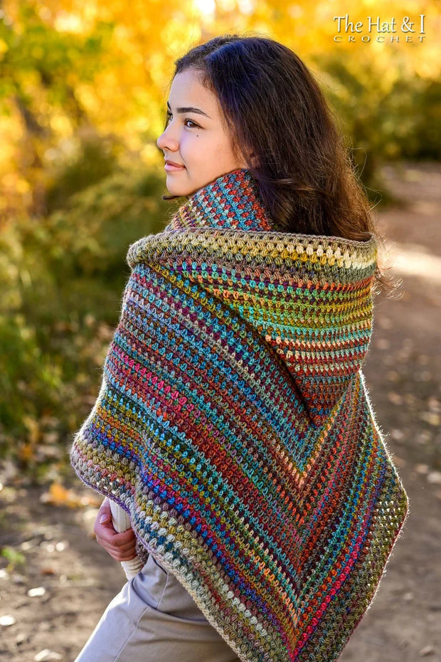 Hooded shawl Crochet pattern