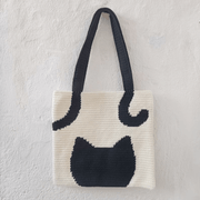 Black Cat Tote bag crochet Pattern