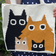 Crochet Cat Family Bag Crochet pattern