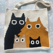 Crochet Cat Family Bag Crochet pattern