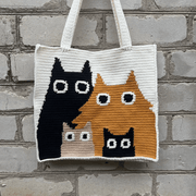 Crochet Cat Family Bag Crochet pattern