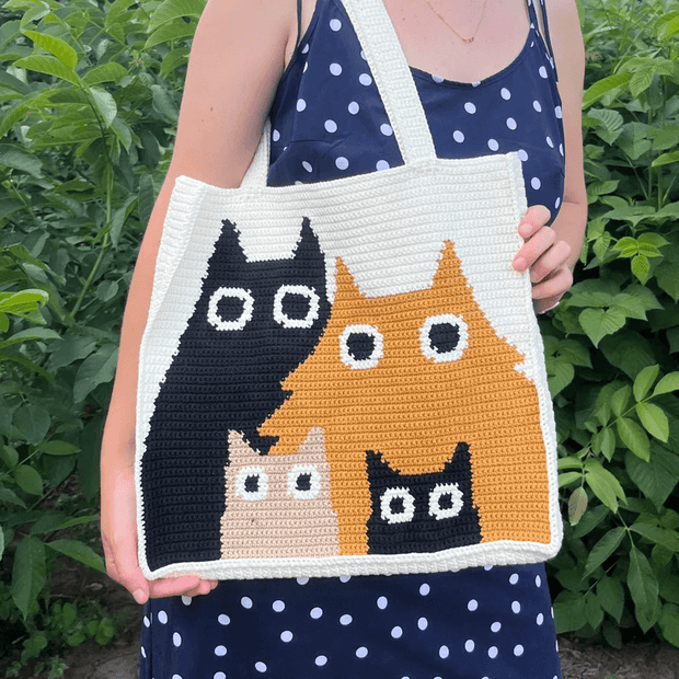 Crochet Cat Family Bag Crochet pattern