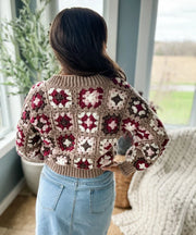 Granny Square Cardigan pdf, Cardigan with buttons Pattern