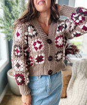 Granny Square Cardigan pdf, Cardigan with buttons Pattern